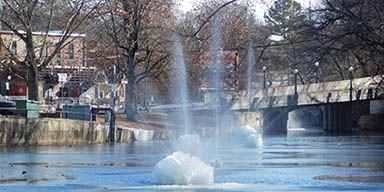 Downtown Siloam Springs Winter Time